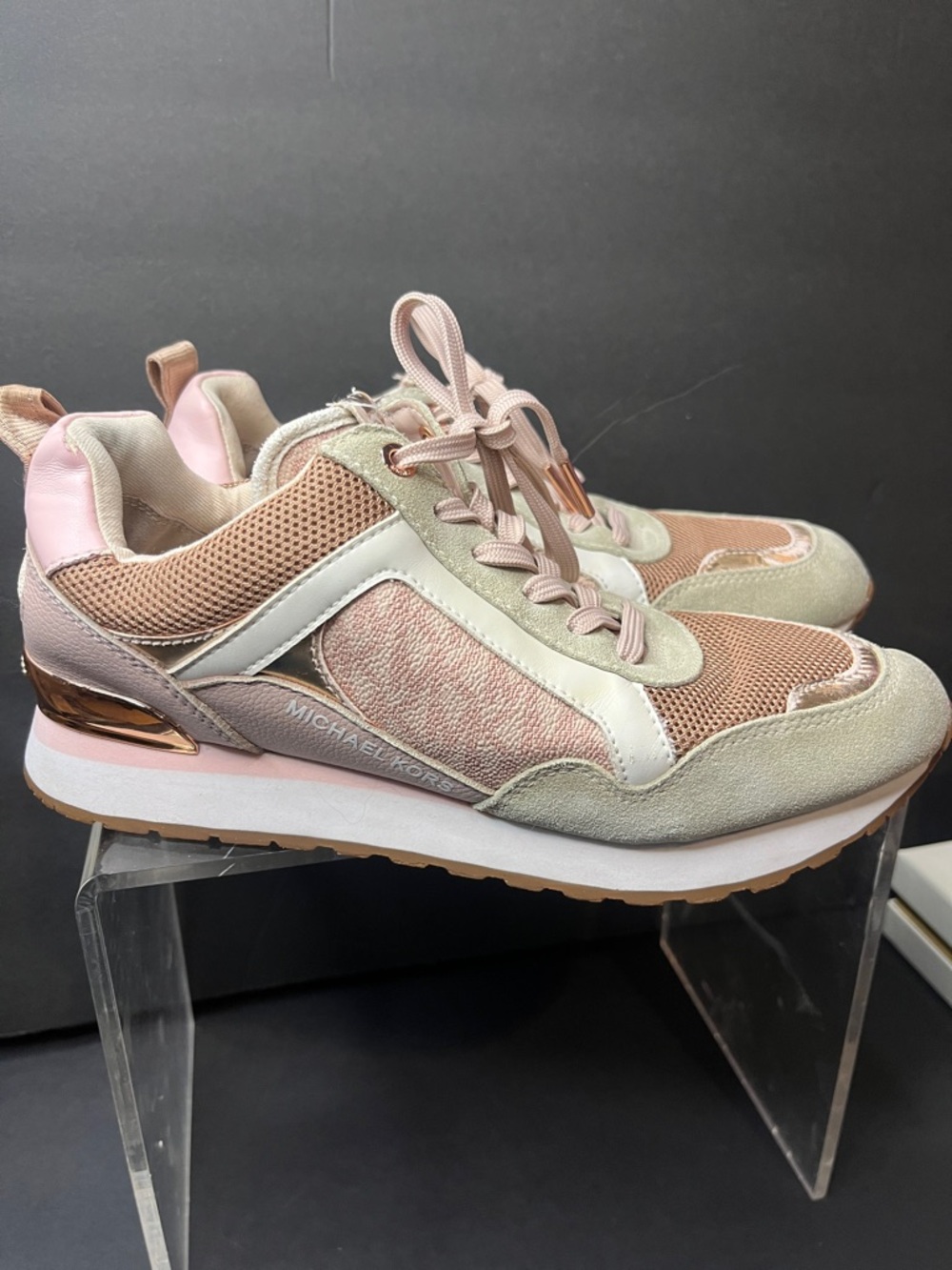 Michael Kors - Wilma Pink, Cream and Rose Gold Women's Fashion Sneakers